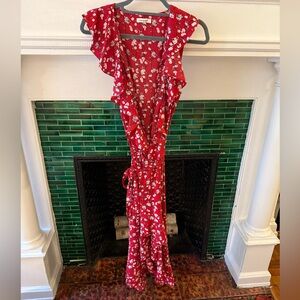 Max Studio Red Floral Dress